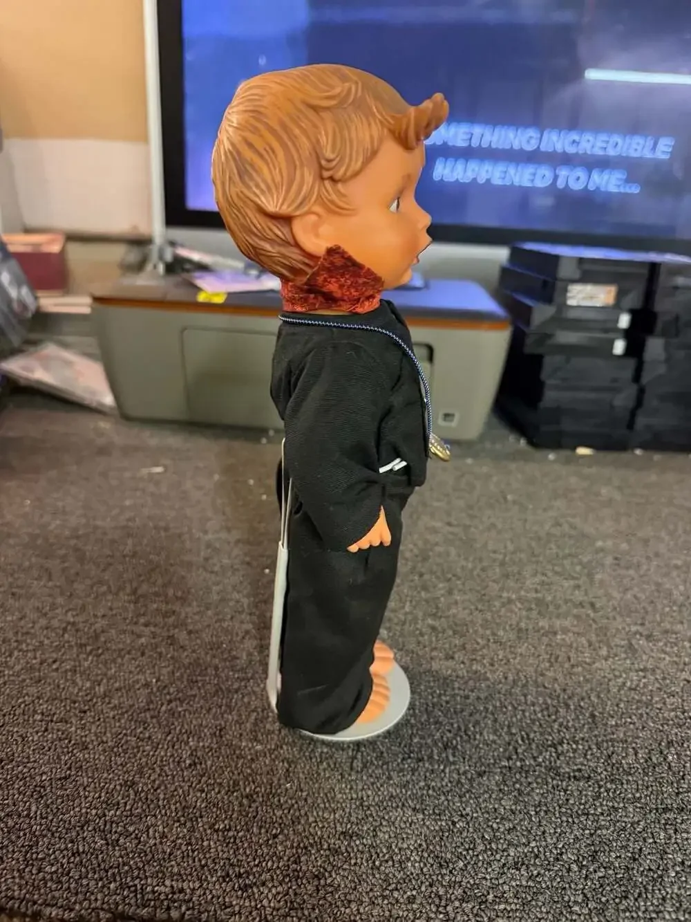 Vintage Goebel Hummel Felix Chimney Sweep Vinyl Doll with Stand